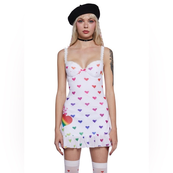 NWT Dolls Kill Care Bears Mini Dress Sz XL - Picture 3 of 7